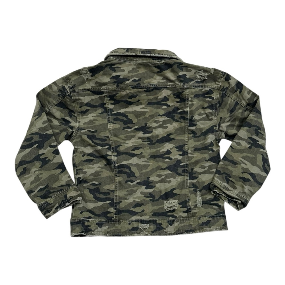No Boundaries Green Camo Denim Jacket - Junior Size Medium - Picture 6 of 7